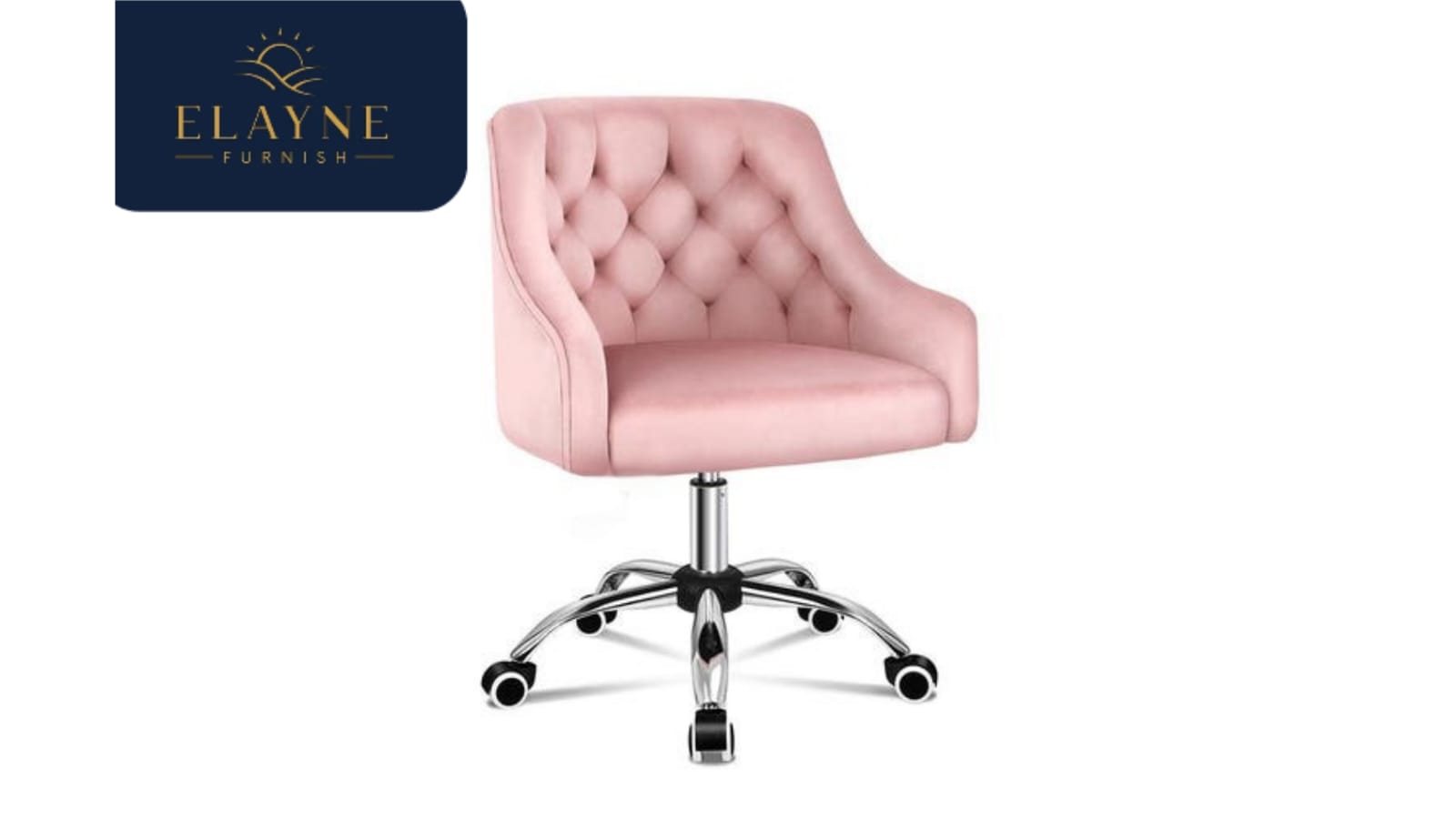 Elayne Blush – 360° Degree Swivel Chair | Elayne Furnish