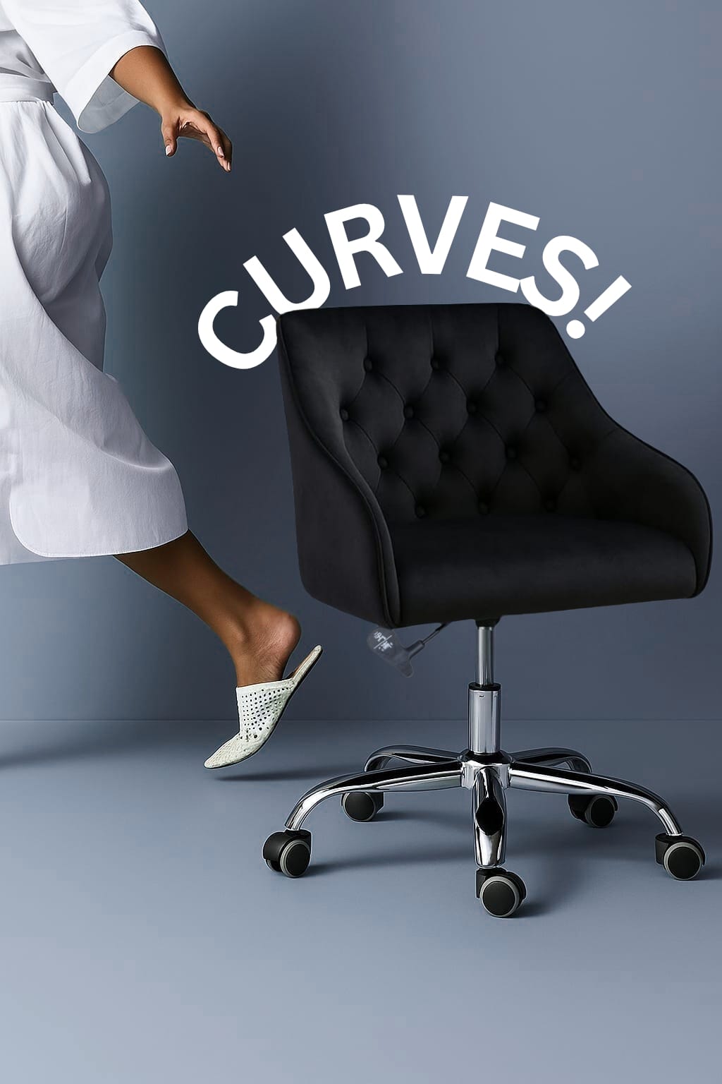 Noir Black Silver Edition – 360°Dagree Swivel Chair | Elayne Furnish