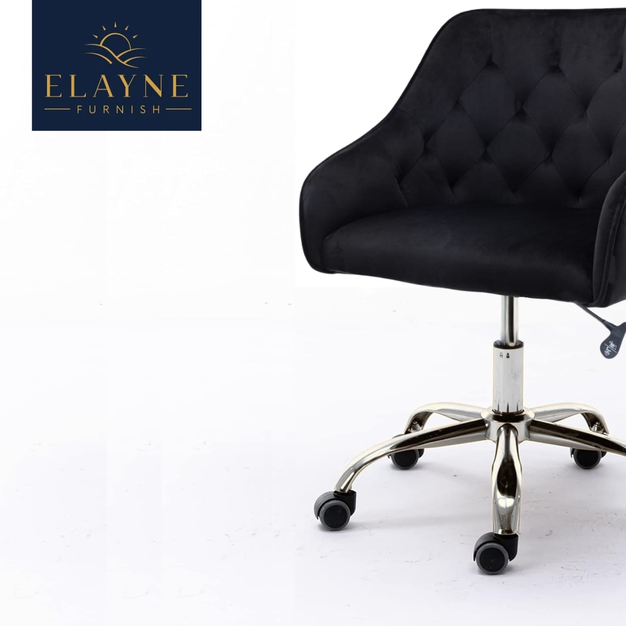 Noir Black Silver Edition – 360°Dagree Swivel Chair | Elayne Furnish