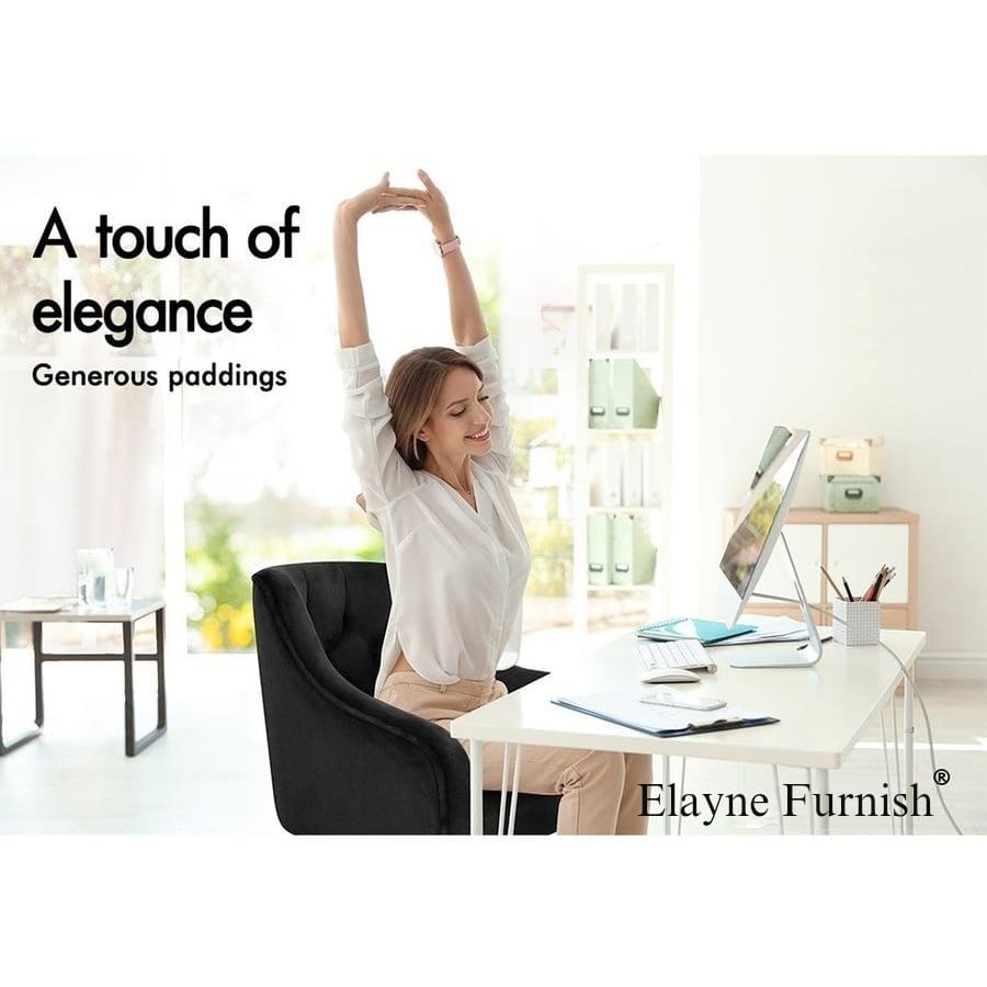 Noir Black Silver Edition – 360°Dagree Swivel Chair | Elayne Furnish